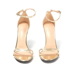 Metallic Mirror Ankle Strap Buckle Heeled Sandals -Ladies Fashion Shoes metallic mirrow ankle strap buckle heeled sandals 12 .jpg.mst