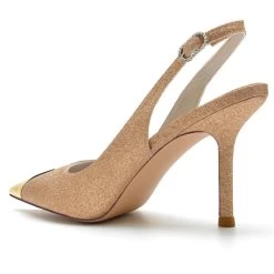 Metallic Pointed Toe Glitter Pumps Shoes Slingback Stiletto Heels -Ladies Fashion Shoes metallic pointed toe glitter pumps shoes slingback stiletto heels 5 1