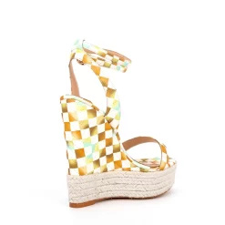 Women's Plaid Printed Open Wedge Heels Platform Ankle Strap Sandals -Ladies Fashion Shoes n105 11 1.jpg.mst