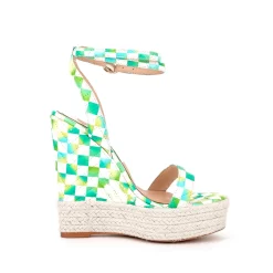 Women's Plaid Printed Open Wedge Heels Platform Ankle Strap Sandals -Ladies Fashion Shoes n105 4 1.jpg.mst