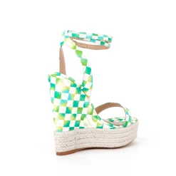 Women's Plaid Printed Open Wedge Heels Platform Ankle Strap Sandals -Ladies Fashion Shoes n105 5 1.jpg.mst