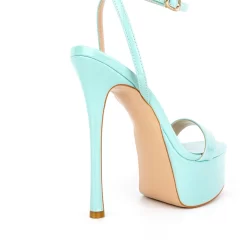 Cyan Patent Leather Platform Heel Stilettos Ankle Strap Heel Sandals -Ladies Fashion Shoes n107 5.jpg.mst