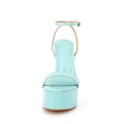 Cyan Patent Leather Platform Heel Stilettos Ankle Strap Heel Sandals -Ladies Fashion Shoes n107 6.jpg.mst