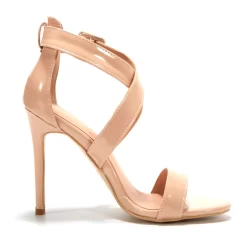 Nude Criss Cross Stiletto Sandals Heels Buckle Dress Shoes -Ladies Fashion Shoes nude criss cross stiletto sandals heels buckle dress shoes 4 .jpg.mst
