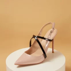 Blush Patent Leather Criss-Cross Stiletto Heel Slingback Dancing Pumps -Ladies Fashion Shoes patent leather criss cross stiletto heel slingback dancing pumps 3 .jpg.mst