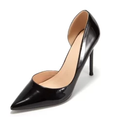 Patent Leather Pointed Toe D'orsay Stiletto Heels Pumps -Ladies Fashion Shoes patent leather pointed toe d orsay stiletto heels pumps 16 .jpg.mst