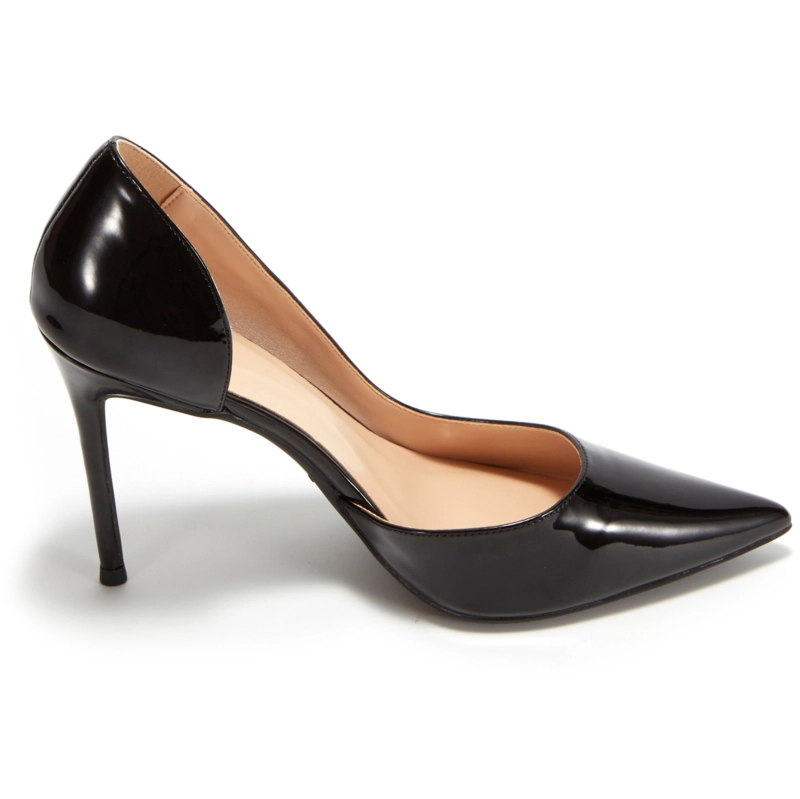 Patent Leather Pointed Toe D'orsay Stiletto Heels Pumps - Image 8