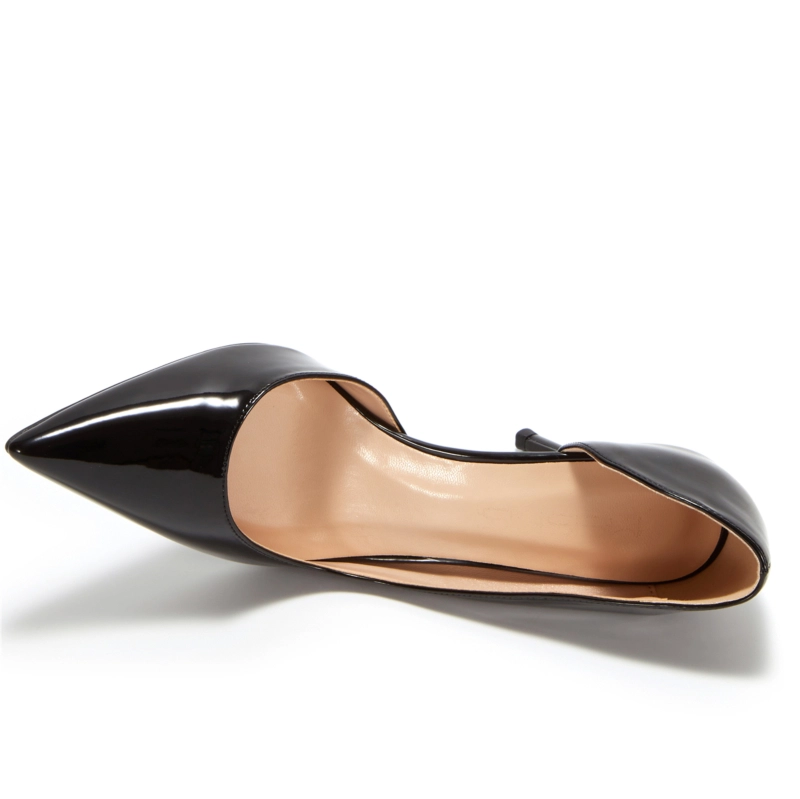 Patent Leather Pointed Toe D'orsay Stiletto Heels Pumps - Image 9