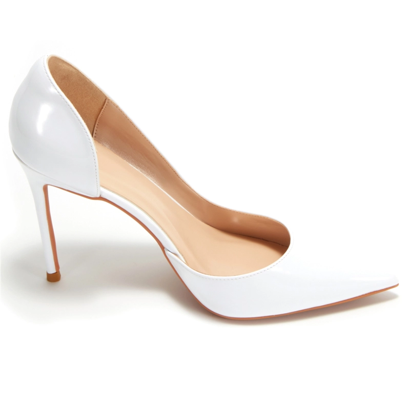 Patent Leather Pointed Toe D'orsay Stiletto Heels Pumps - Image 17