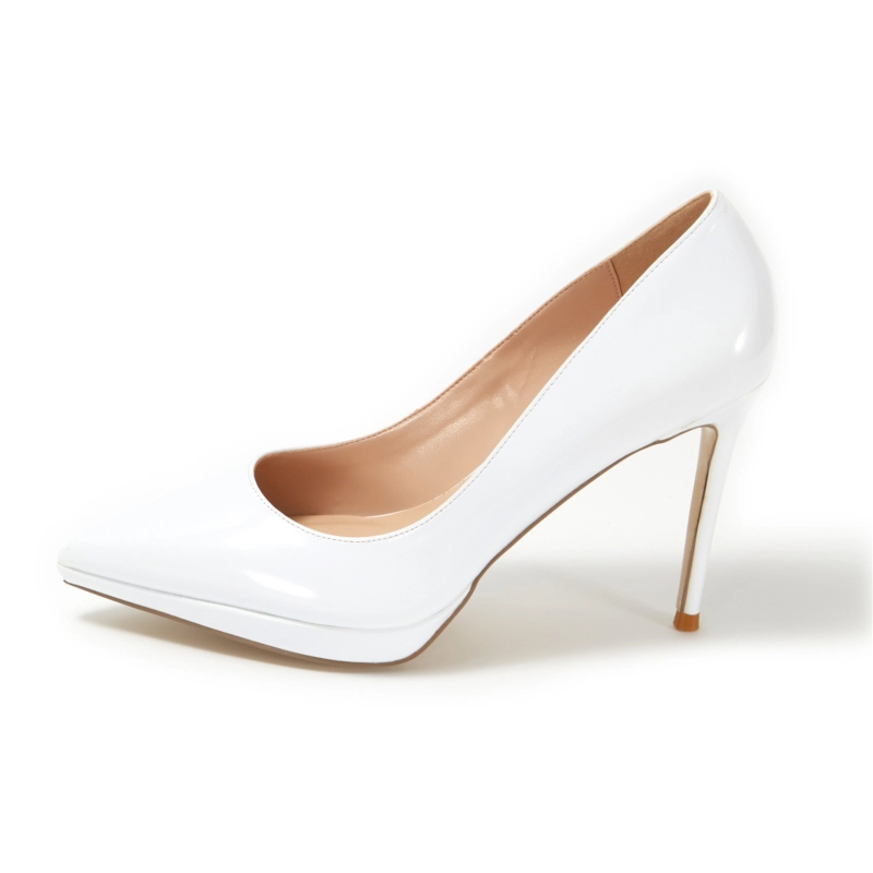 Patent Leather Pointed Toe Platform Stiletto Heels Pumps - Image 17