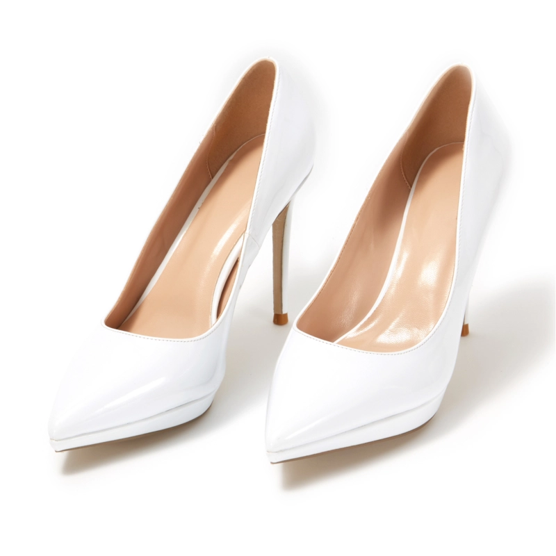 Patent Leather Pointed Toe Platform Stiletto Heels Pumps - Image 14