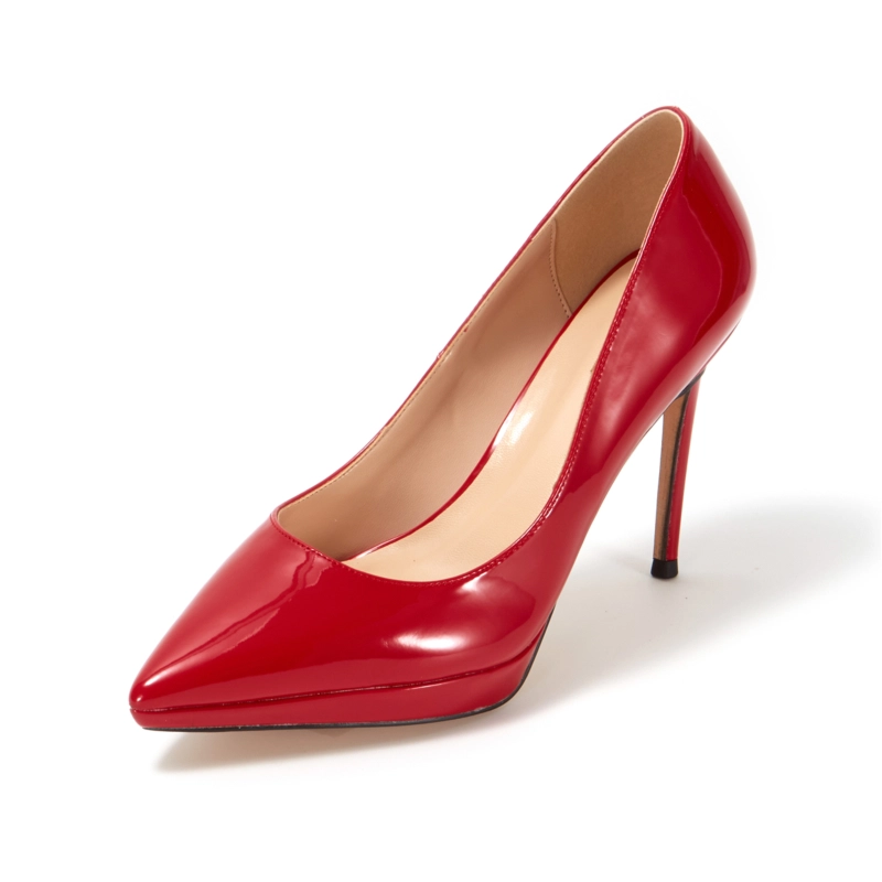 Patent Leather Pointed Toe Platform Stiletto Heels Pumps - Image 6
