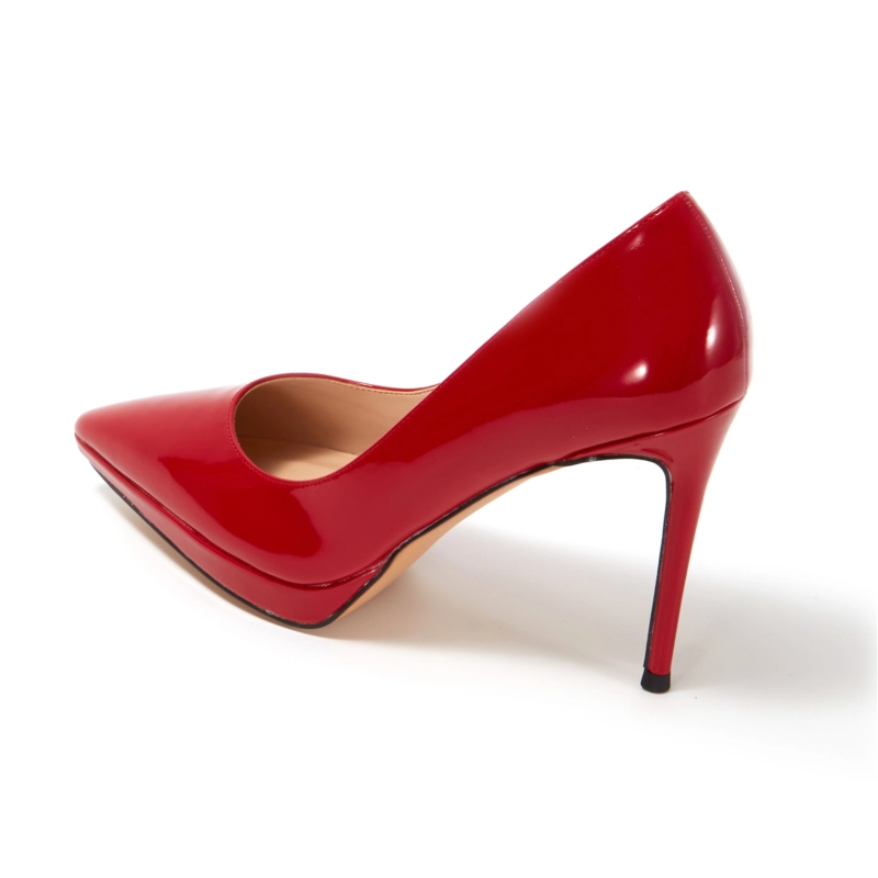 Patent Leather Pointed Toe Platform Stiletto Heels Pumps - Image 8