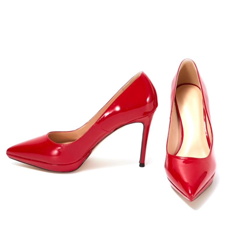 Patent Leather Pointed Toe Platform Stiletto Heels Pumps - Image 3