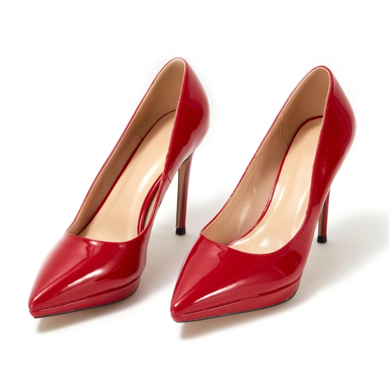 Patent Leather Pointed Toe Platform Stiletto Heels Pumps - Image 5