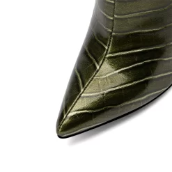 Fashion Patent Leather Snake Effect Potined Toe Stiletto Knee High Boots For Winter -Ladies Fashion Shoes patent leather snake effect potined toe stiletto knee high boots for winter 10 1.jpg.mst