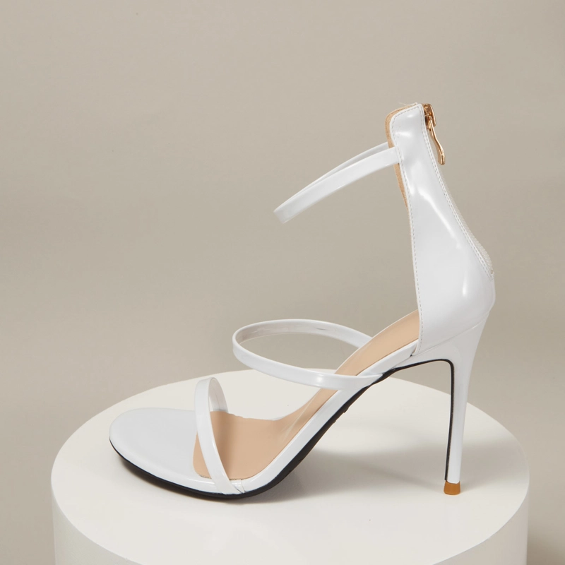 Up2step Patent Leather Triple Strap Open Toe Dancing Heeled Sandals - Image 2