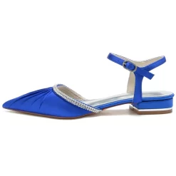 Plisse Rhinestones Flats Satin Ankle Strap Flat Women Shoes For Dance -Ladies Fashion Shoes plisse rhinestones flats satin d orsay flat women shoes for dance 1 1 1.jpg.mst