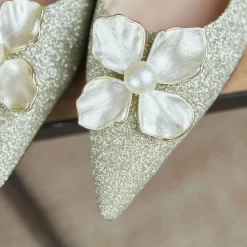 Pointed Toe Metal Low Heel Pearls Flower Buckle Bridal Shoes -Ladies Fashion Shoes pointed toe metal low heel pearls flower buckle bridal shoes 6 2.jpg.mst