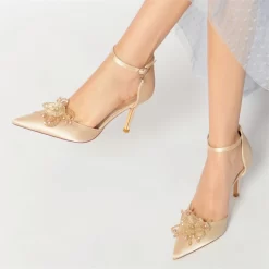 Pointed Toe Stiletto Heel Beads Flowers Ankle Strap Heel Wedding Shoes -Ladies Fashion Shoes pointed toe stiletto heel beads flowers ankle strap heel wedding shoes 5 1 1.jpg.mst