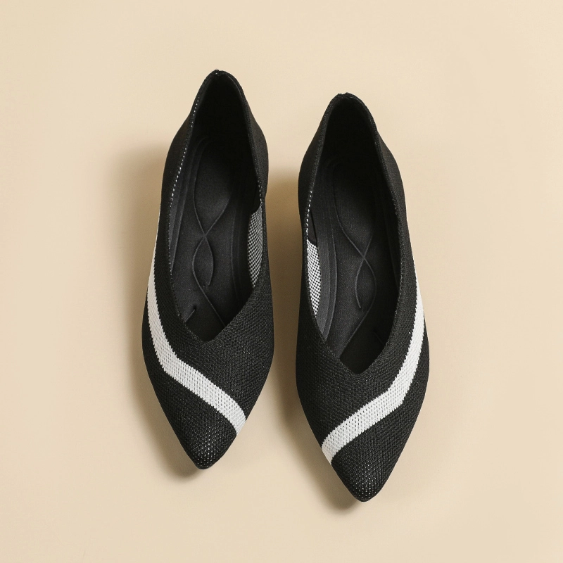 Printed Pumps Wedges Pointed Toe Comfy Low Heels Women's Shoes 6 Printed Pumps Wedges Pointed Toe Comfy Low Heels Women's Shoes - Image 4