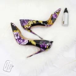 Floral Embossed Dresses Stilettos Pumps Wedding High Heel Shoes -Ladies Fashion Shoes purple floral embossed stiletto pointed toe high heel dresses pumps 1 1.jpg.mst
