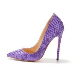 Snakeskin Prints Stiletto High Heel Pumps Pointed Toe Party Shoes -Ladies Fashion Shoes purple snakeskin prints stiletto high heel pumps 2 .jpg.mst