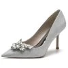 Rhinestone Glitter Pointed Toe Stiletto Heel Pumps