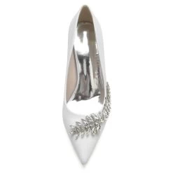 Rhinestone Leaf Pointed Toe Stiletto Heel Wedding Pumps 10 Rhinestone Leaf Pointed Toe Stiletto Heel Wedding Pumps -Ladies Fashion Shoes rhinestone leaf pointed toe stiletto heel wedding pumps 3 1