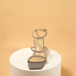 Rhinestones Strappy Buckle High Heels Shoes Sandals 35 Rhinestones Strappy Buckle High Heels Shoes Sandals -Ladies Fashion Shoes rhinestones strappy buckle high heels shoes sandals 7 2.jpg.mst