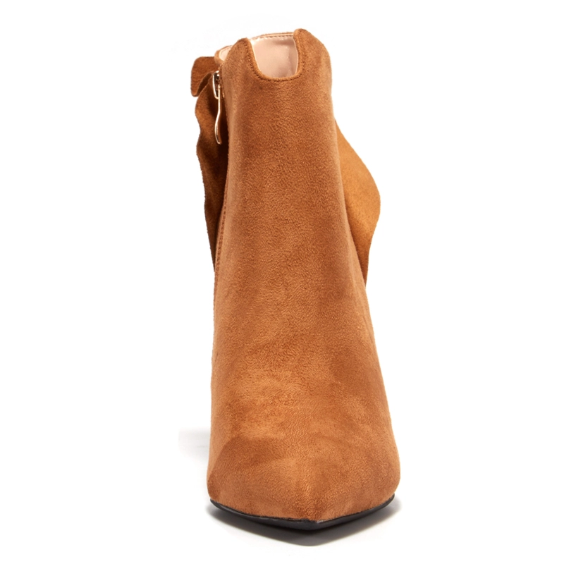 Ruffle Ankle Booties Pointed Toe Stiletto High Heel Zipper Boots 16 Ruffle Ankle Booties Pointed Toe Stiletto High Heel Zipper Boots - Image 14