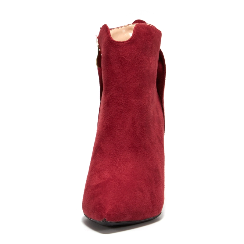 Ruffle Ankle Booties Pointed Toe Stiletto High Heel Zipper Boots 10 Ruffle Ankle Booties Pointed Toe Stiletto High Heel Zipper Boots - Image 8