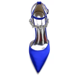 Satin Jewelry Pointed Toe Stiletto Heel Ankle Strap Pumps Wedding Shoes -Ladies Fashion Shoes satin jewelry pointed toe stiletto heel ankle strap pumps wedding shoes 4 1.jpg.mst