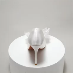 Satin Pearls Bow Wedding Heels Closed-Toe Stiletto Bridal Pumps -Ladies Fashion Shoes satin pearls bow wedding heels closed toe stiletto bridal shoes 21 1.jpg.mst