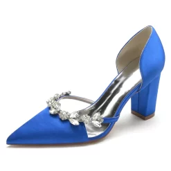 Satin Pointed Toe Chunky Heel Rhinestone Jewelry D'orsay Pumps Bride Shoes -Ladies Fashion Shoes satin pointed toe chunky heel rhinestone jewelry d orsay pumps bride shoes 6 1.jpg.mst