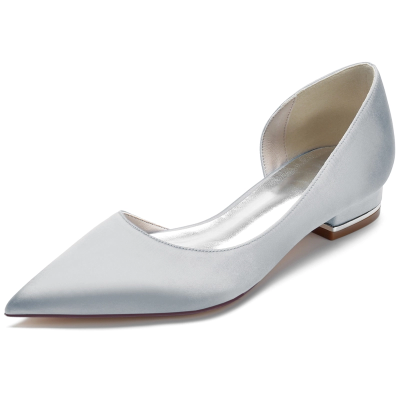 Satin Pointed Toe Flat Shoes 10 Satin Pointed Toe Flat Shoes - Image 8