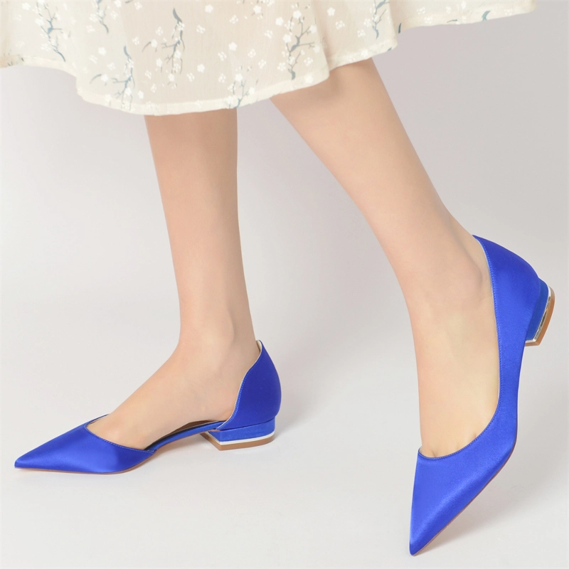 Satin Pointed Toe Flat Shoes 12 Satin Pointed Toe Flat Shoes - Image 10