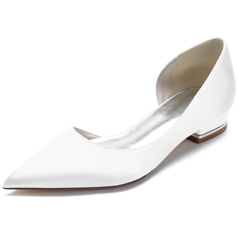 Satin Pointed Toe Flat Shoes 9 Satin Pointed Toe Flat Shoes - Image 7