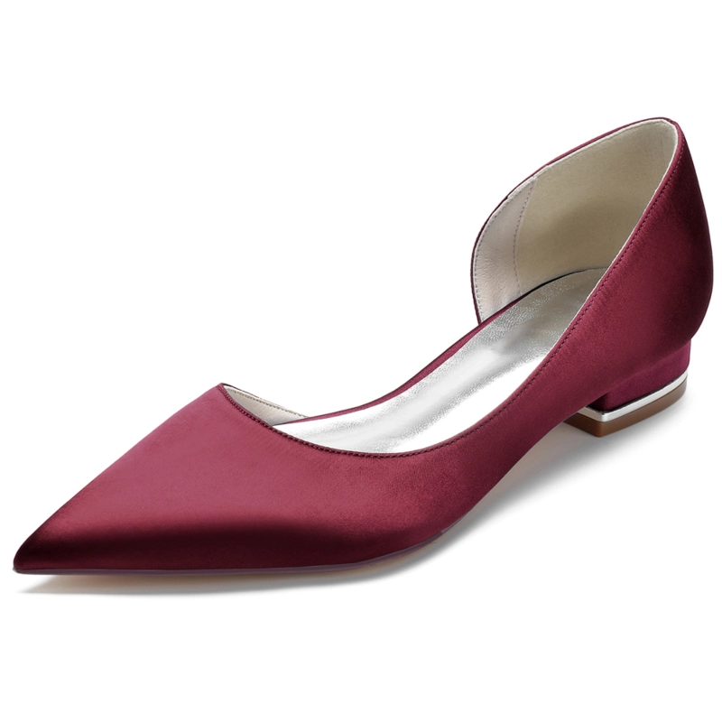 Satin Pointed Toe Flat Shoes 7 Satin Pointed Toe Flat Shoes - Image 5