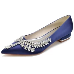 Satin Pointed Toe Jewelry Embellished Wedding Flat -Ladies Fashion Shoes satin pointed toe jewelry embellished wedding flat 11 1.jpg.mst