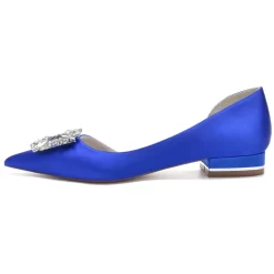 Satin Pointed Toe Rhinestone Buckle Flat Shoes -Ladies Fashion Shoes satin pointed toe rhinestone buckle flat shoes 3 1.jpg.mst