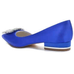 Satin Pointed Toe Rhinestone Buckle Flat Shoes -Ladies Fashion Shoes satin pointed toe rhinestone buckle flat shoes 5 1.jpg.mst
