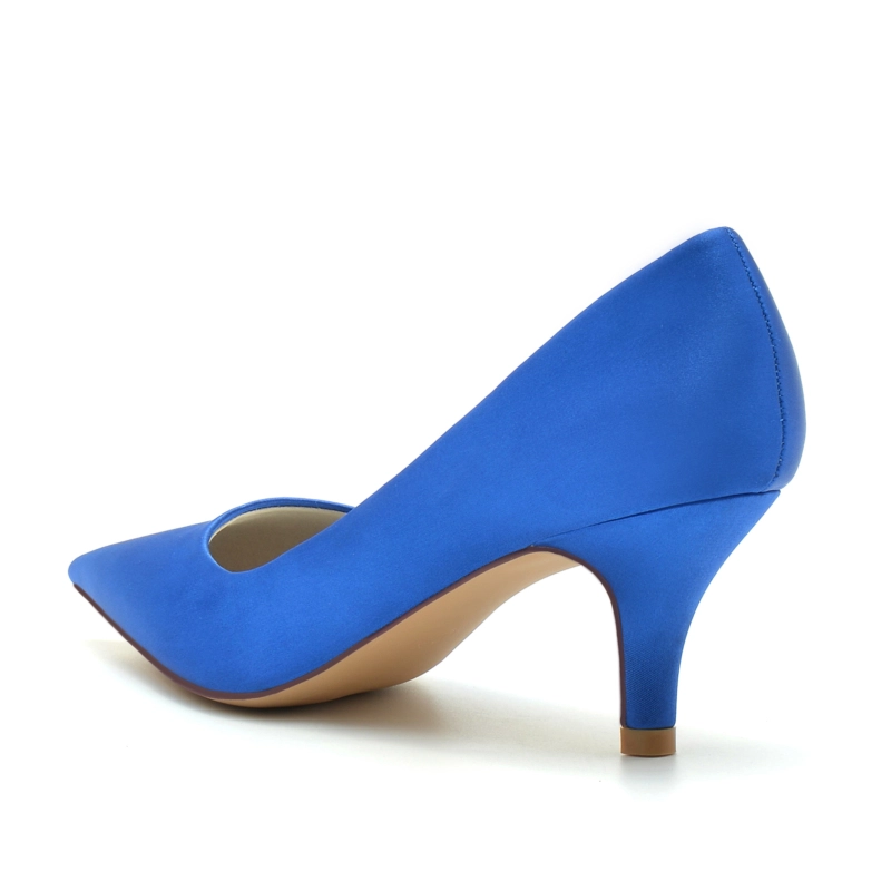 Satin Wedding Pumps Kitten Heels Chic Bridal Shoes - Image 9
