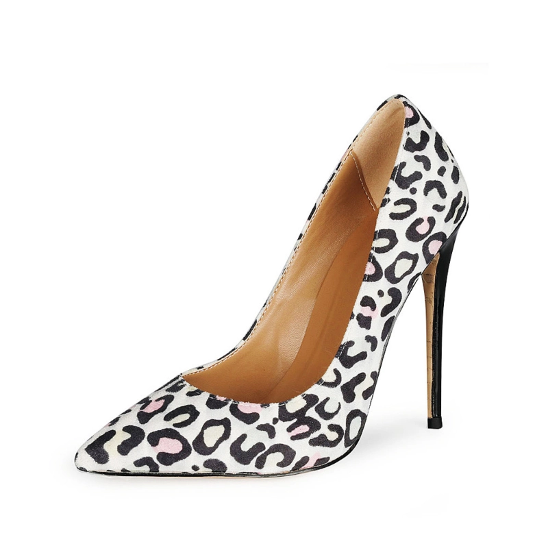 Sexy Animal Printed Stiletto Pumps Poined Toe 5 Inches Heels Shoes - Image 19
