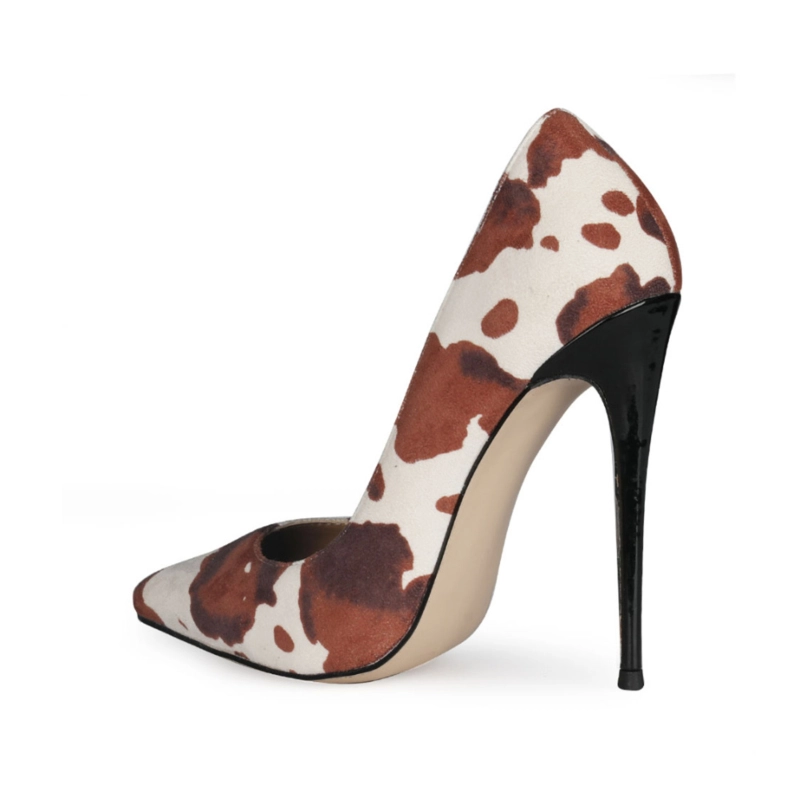 Sexy Animal Printed Stiletto Pumps Poined Toe 5 Inches Heels Shoes - Image 3