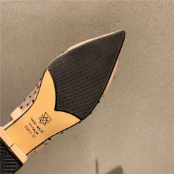 Sexy Polka Dot Mesh Slingbacks Shoes Flat Sandals With Bow -Ladies Fashion Shoes sexy polka dot mesh slingbacks shoes flat sandals with bow 10 1.jpg.mst