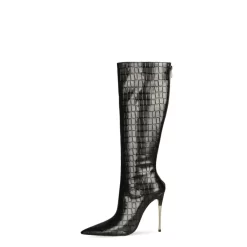 Sexy Snake Print Knee High Boots Metallic Stiletto Heel Boots With Back Zipper -Ladies Fashion Shoes sexy snake print knee high boots metallic stiletto heel boots with back zipper 17 1 1.jpg.mst