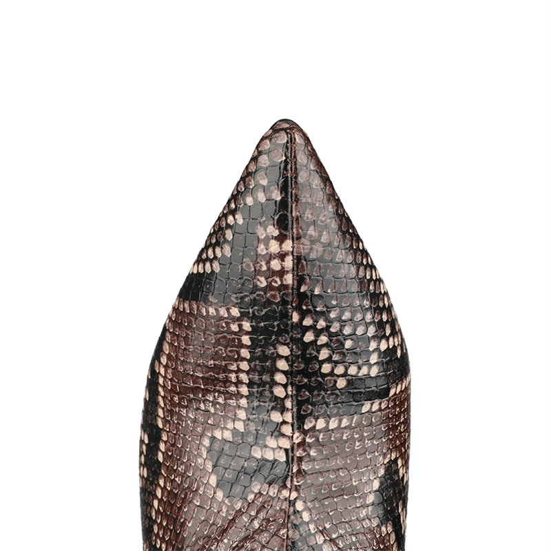 Sexy Snake Prints Stiletto Over The Knee Thigh High Boots With Pointy Toe - Image 16