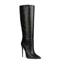 Up2step Sexy Woman Croc-Printed Stiletto Heel Knee High Boots