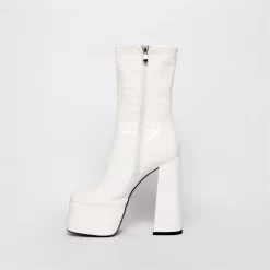 Snake Print Platform Ankle Boots Patent Leather Chunky Heel Booties With Zipper -Ladies Fashion Shoes snake print platform ankle boots patent leather chunky heel booties with zipper 44 1.jpg.mst